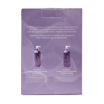 Image of Neal & Wolf Blonde Purple Shampoo & Conditioner 950ml Duo Back of Box
